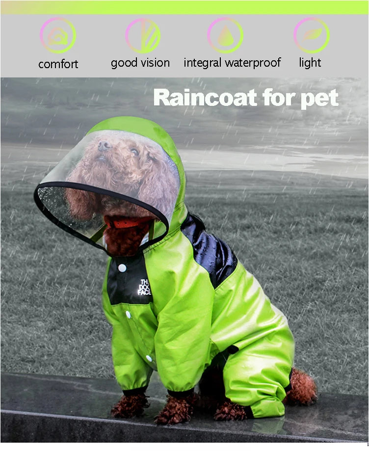 grenouillère chien imper Vert
