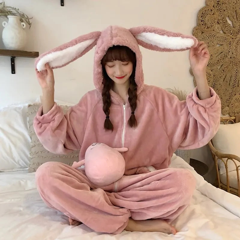 grenouillère lapin rose