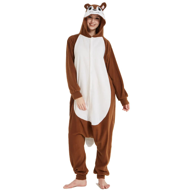 grenouillère femme pyjama écureuil adulte