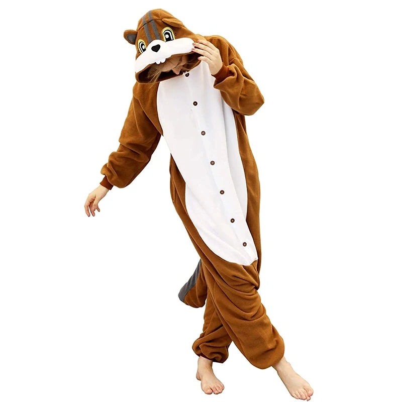 grenouillère femme pyjama écureuil adulte